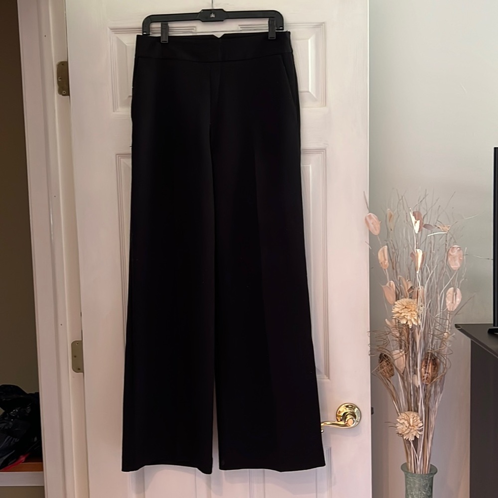 Black Wide Leg Trousers - Size 6R